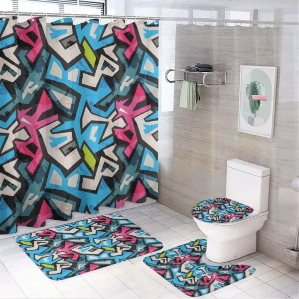 Street Art Graffiti Funk on a shower curtain