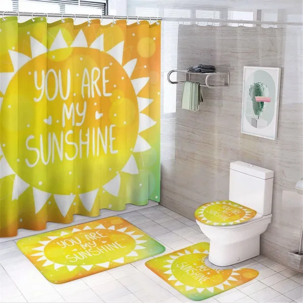 Sun Love Art on a shower curtain