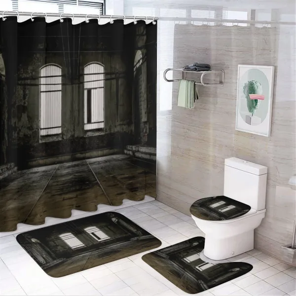 Wrecked Walls on a shower curtain