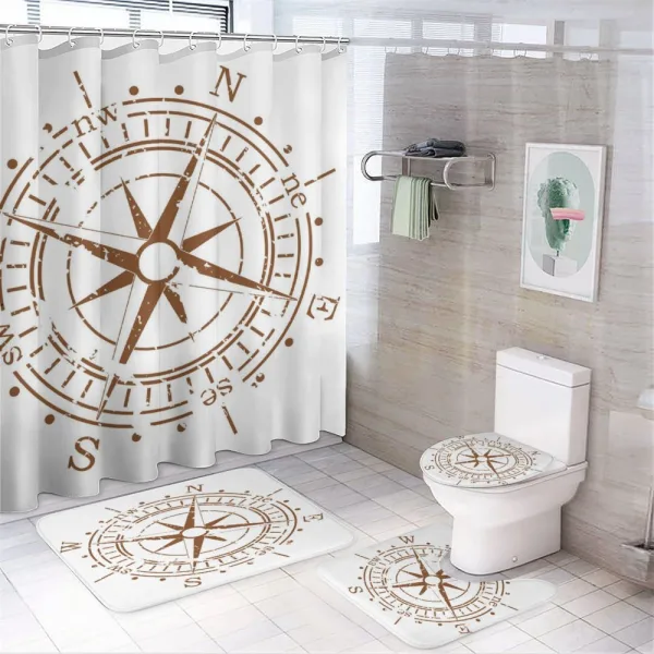 Age of Discovery Theme on a shower curtain