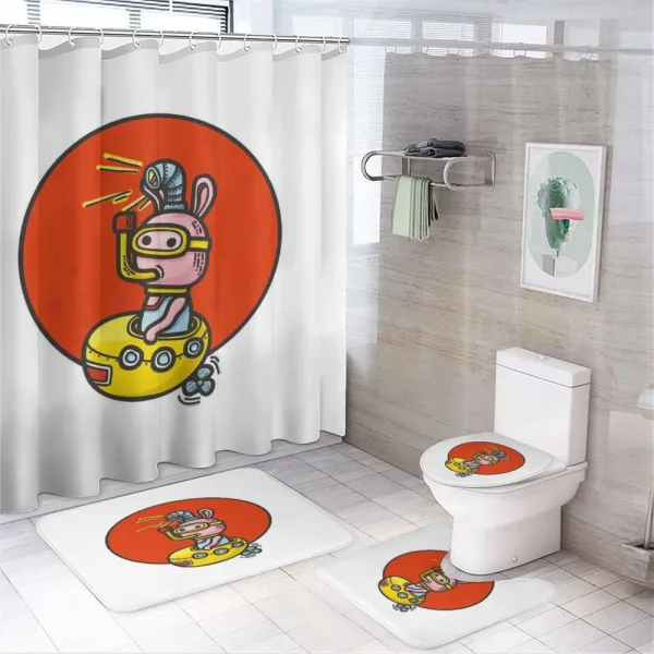 Alien Planet on a shower curtain