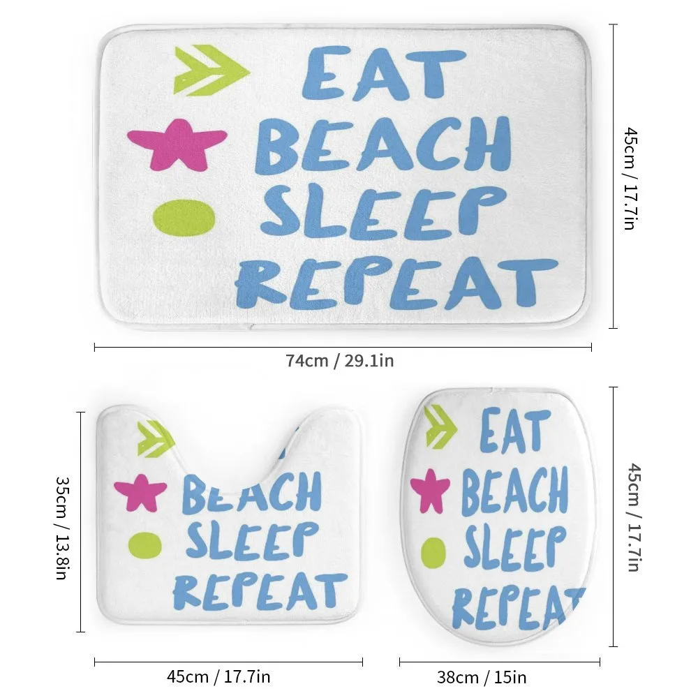 Eat Beach Sleep Repeat Text — Detail 1