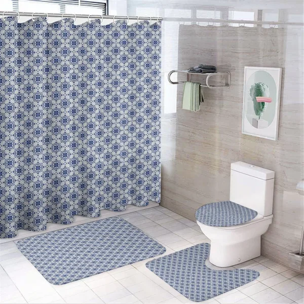 Floral Traditional Damask on a shower curtain