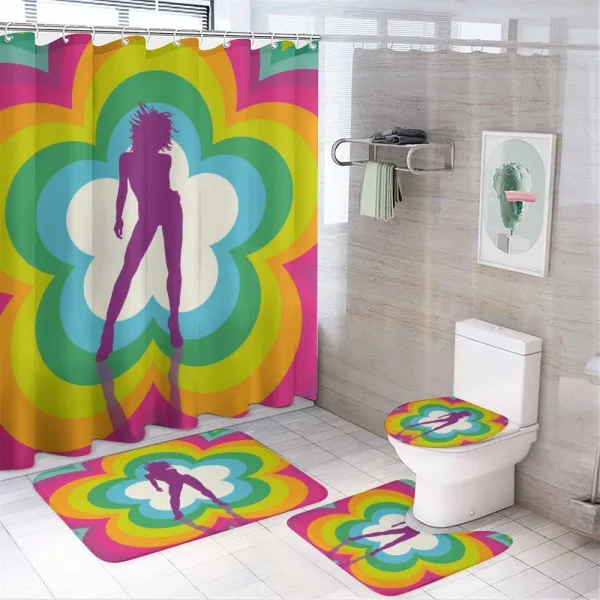 Flower Woman Dance on a shower curtain