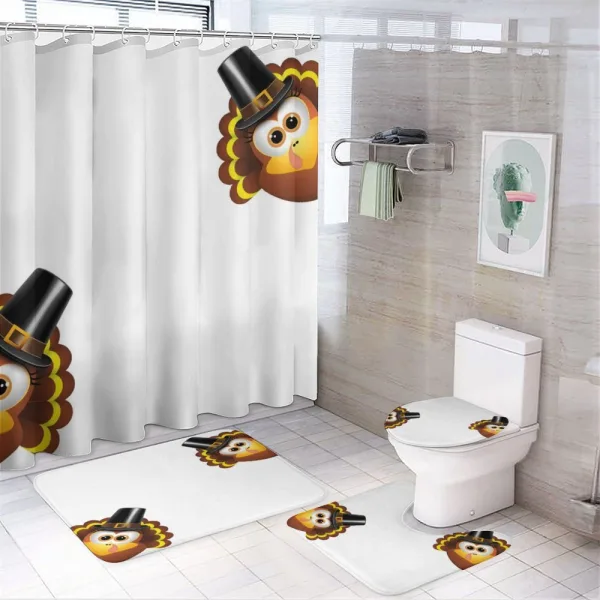 Funny Poultry Animal on a shower curtain