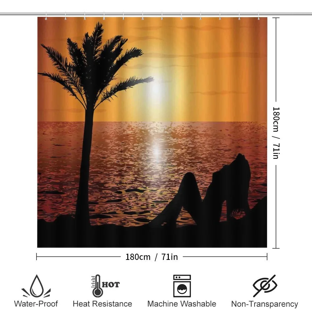 Girl Tropic Beach with Sunset — Detail 2