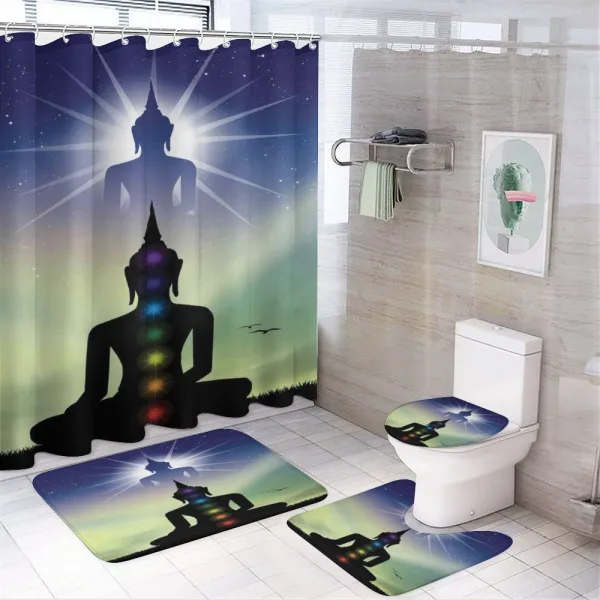 Mediation Inspiration on a shower curtain
