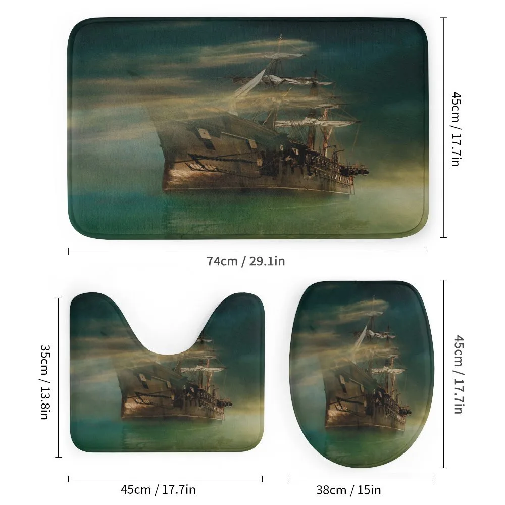 Old Ship on Calm Waters — Detail 1