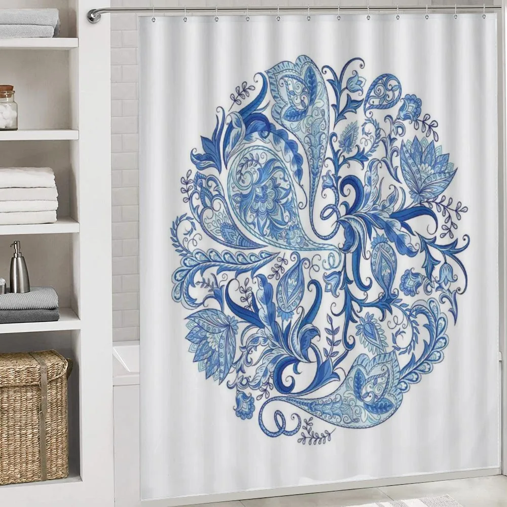 Paisley Circle in Blue — Detail 4