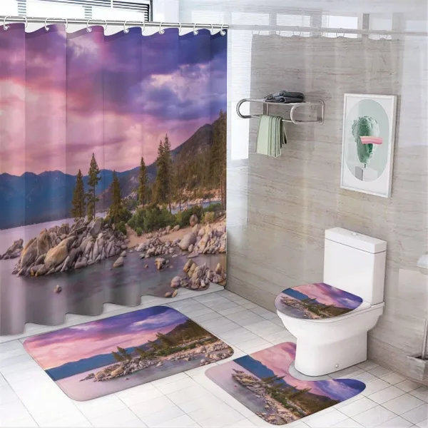 Secret Paradise Forest on a shower curtain