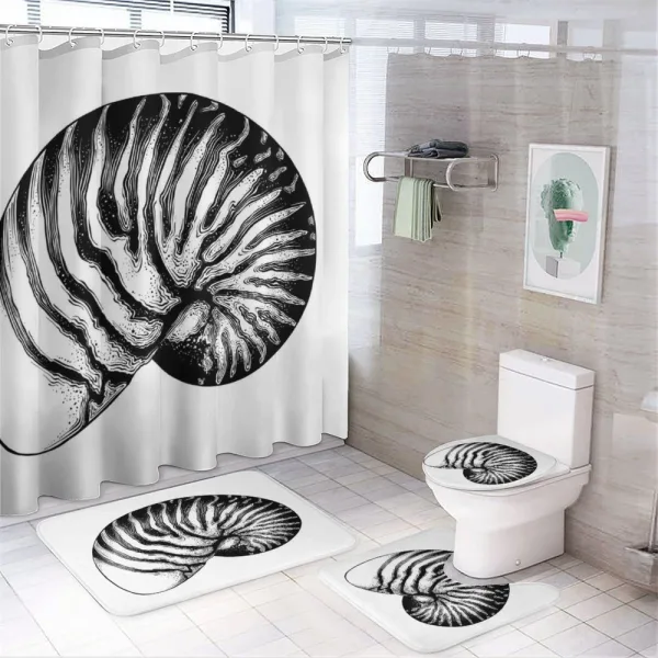 Vintage Sea Shell on a shower curtain