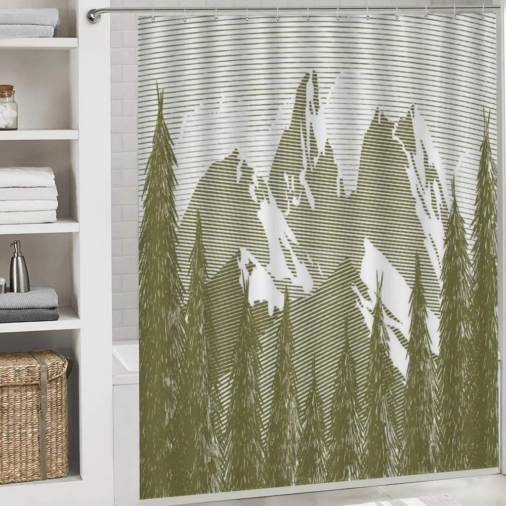 Woodcut Style Mountain Land — Detail 4