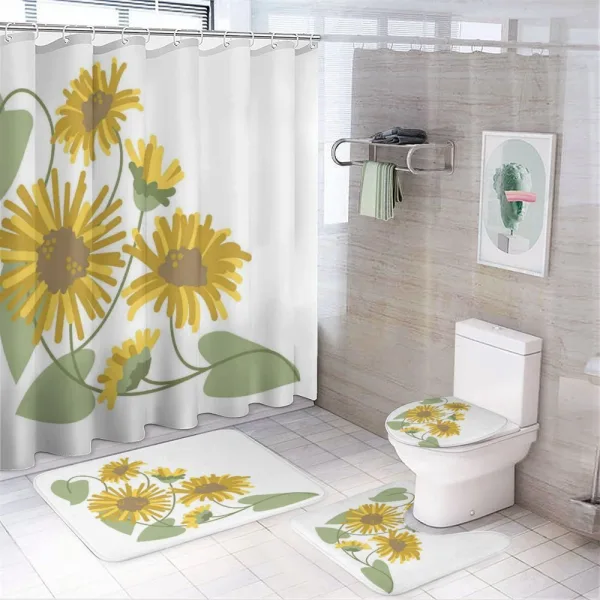 Bedding Plants Artwork on a shower curtain