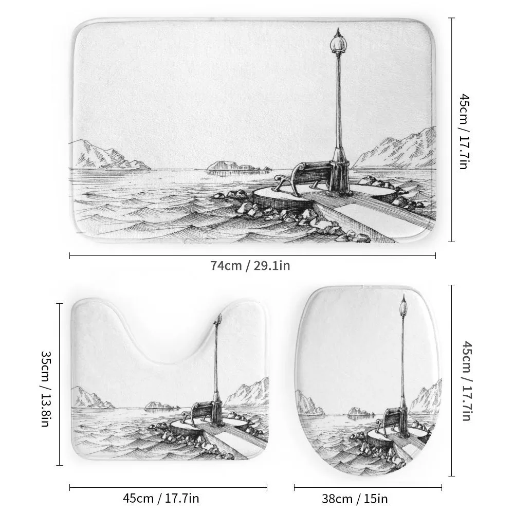 Bench Lantern Ocean — Detail 1