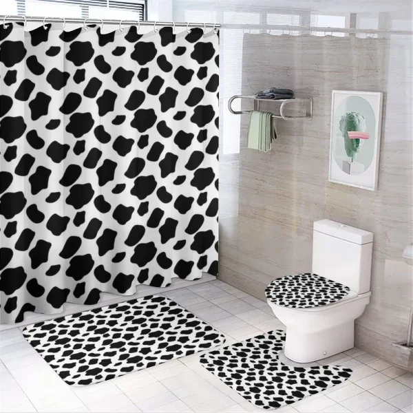 Cow Skin with Spots on a shower curtain