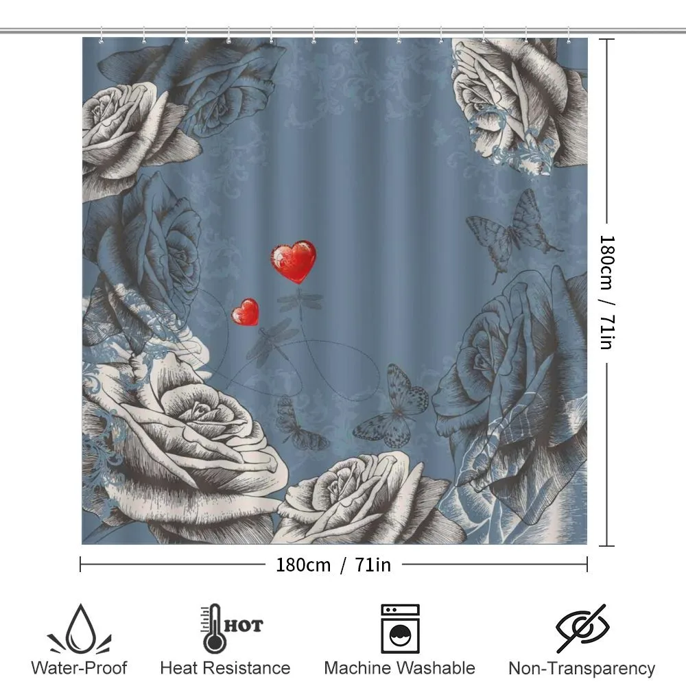 Grunge Rose Petal Heart — Detail 2