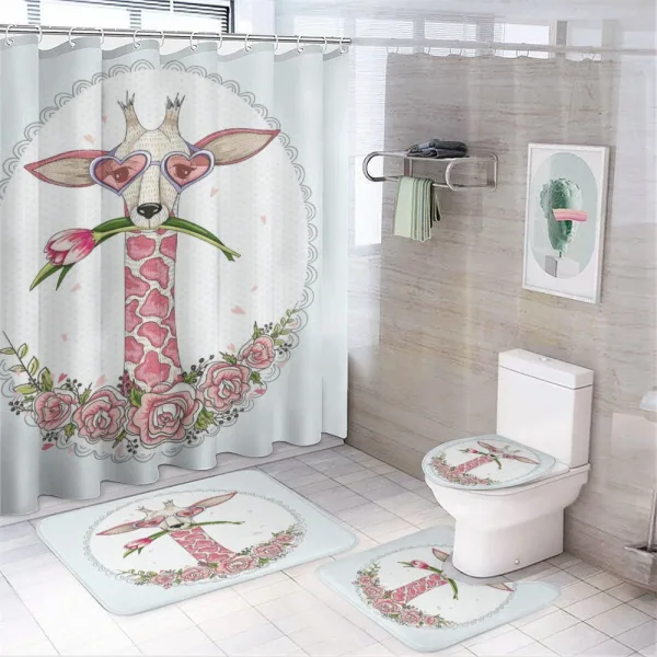Hipster Giraffe on a shower curtain