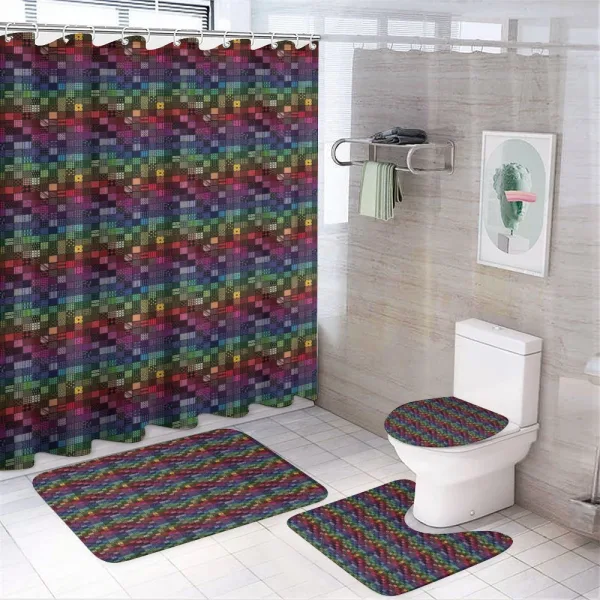 Hundreds of Tiles on a shower curtain