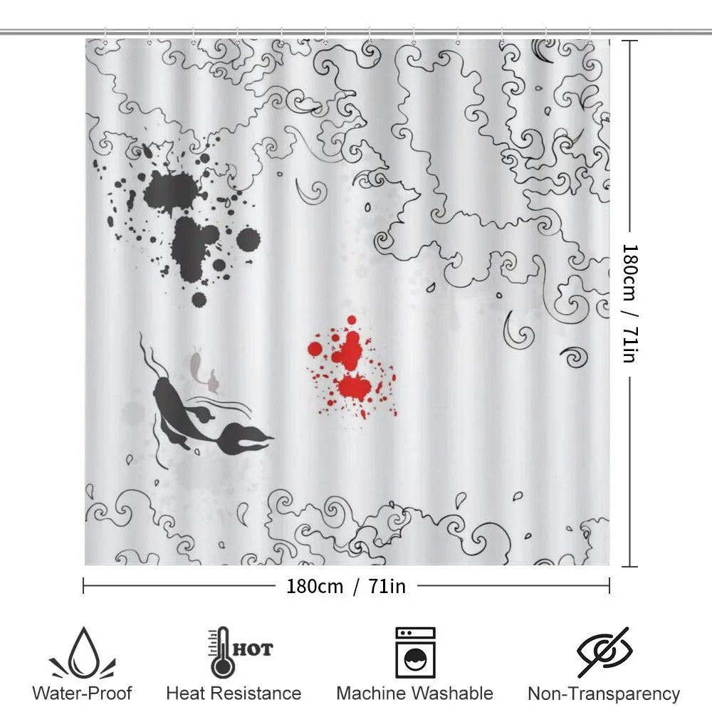 Koi Fish Swimming Art — Detail 2