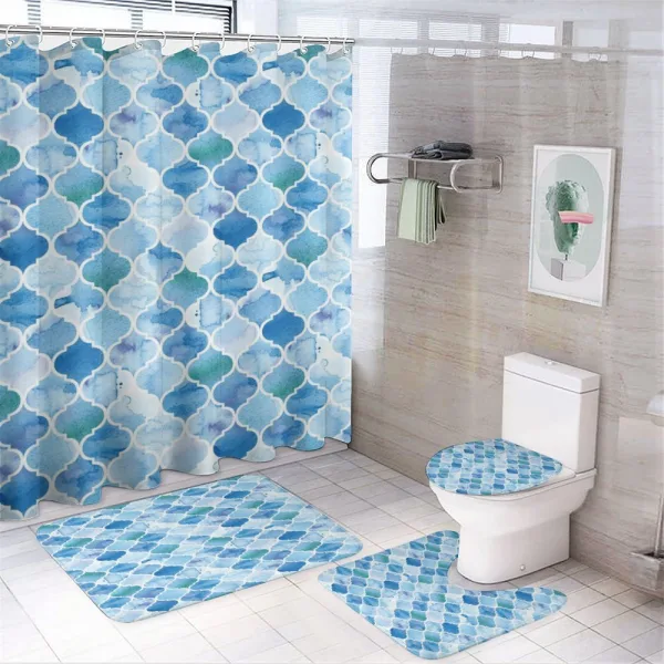 Mosaic Pattern on a shower curtain