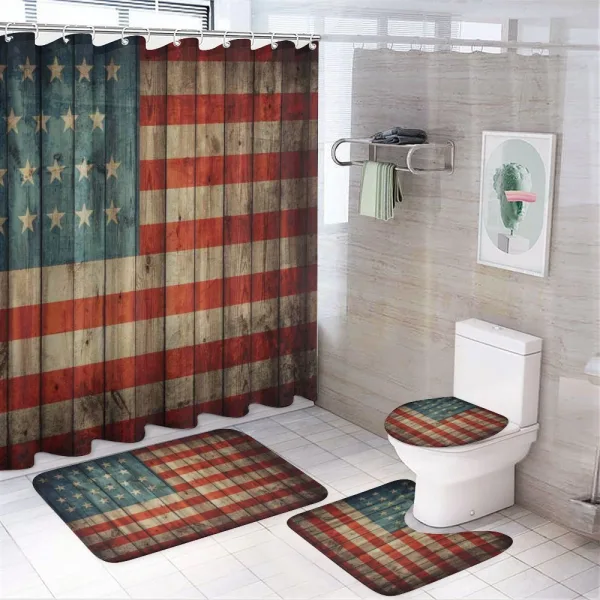Old National Patriotic on a shower curtain