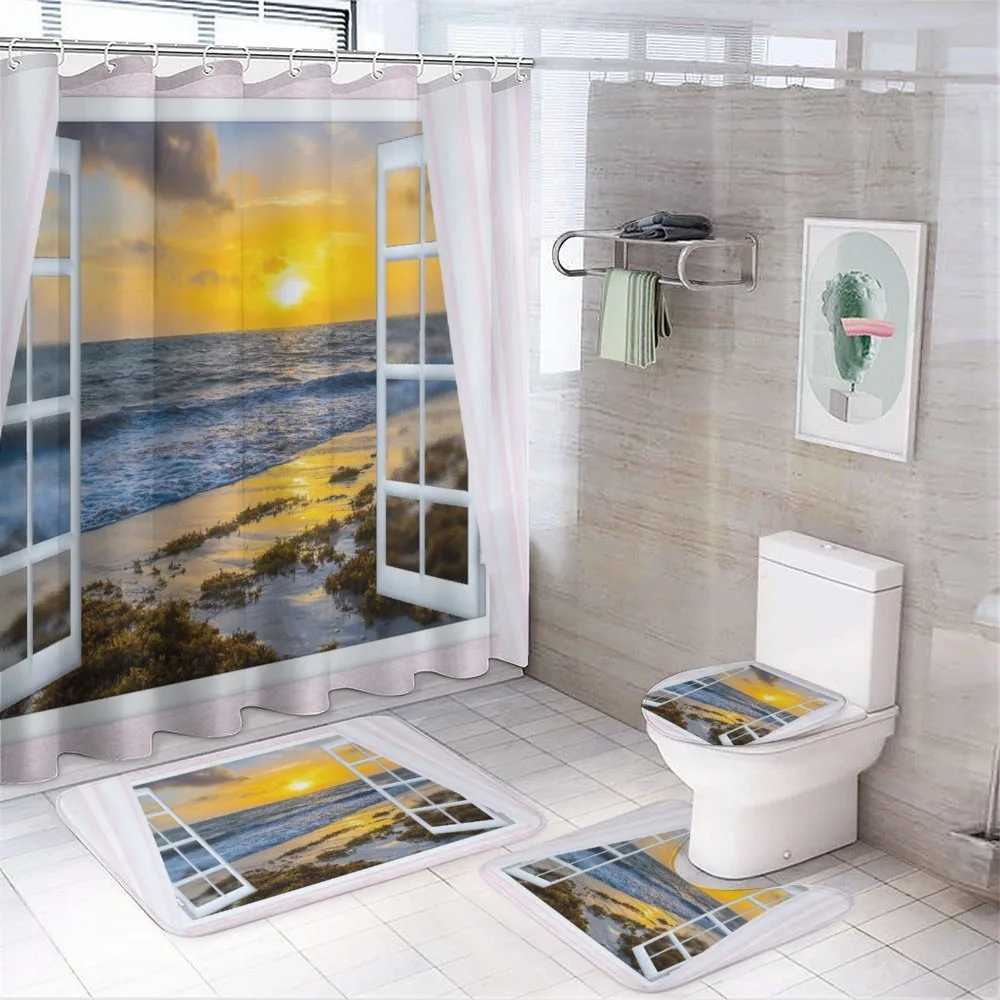 Open Window Sunrise Sea — Your design