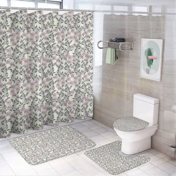 Pastel Toned Blueberries on a shower curtain