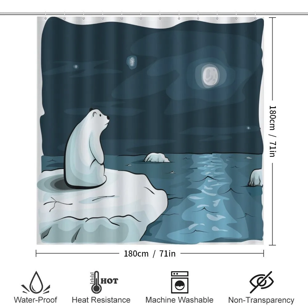 Polar Bear Moon Cartoon — Detail 2