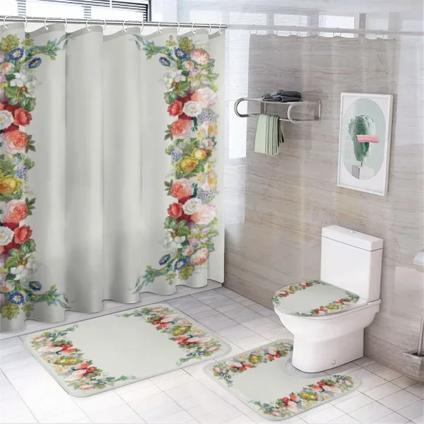 Rose Garland Pastel on a shower curtain