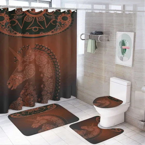Vintage Mandala on a shower curtain