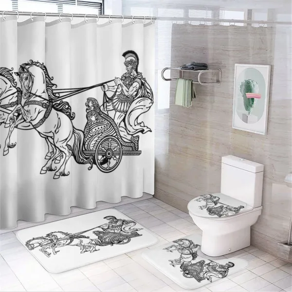 Warrior in a Chariot on a shower curtain