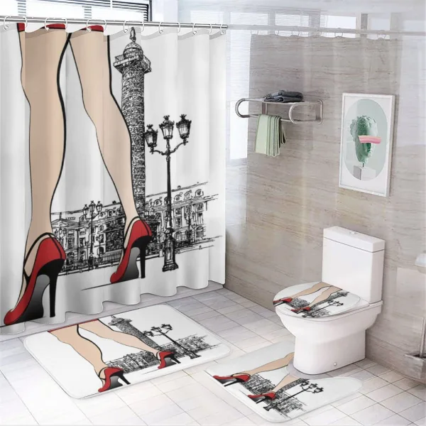 Woman Legs Paris Vendome on a shower curtain