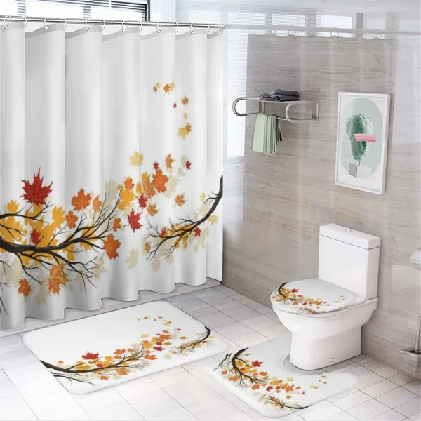 Autumn Tree Branches on a shower curtain