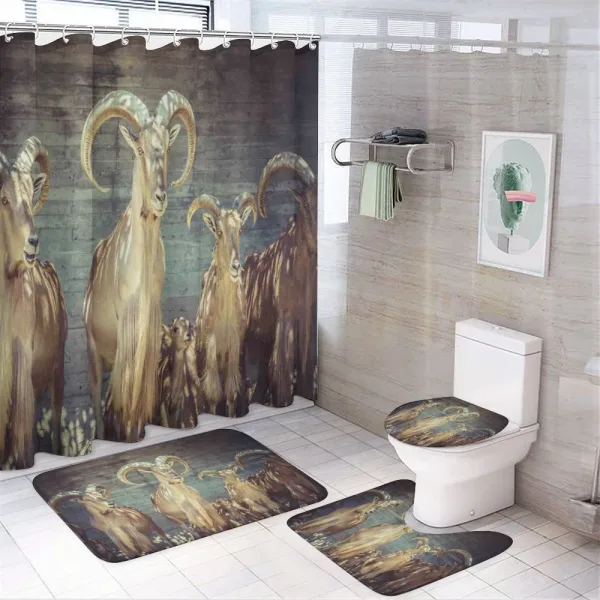 Capricorn Antlers on a shower curtain