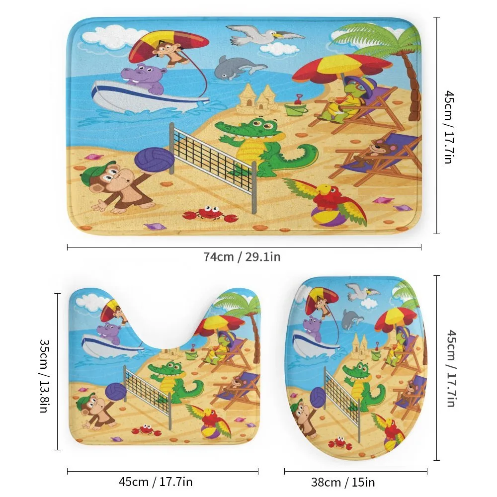 Cartoon Animals on Beach — Detail 1
