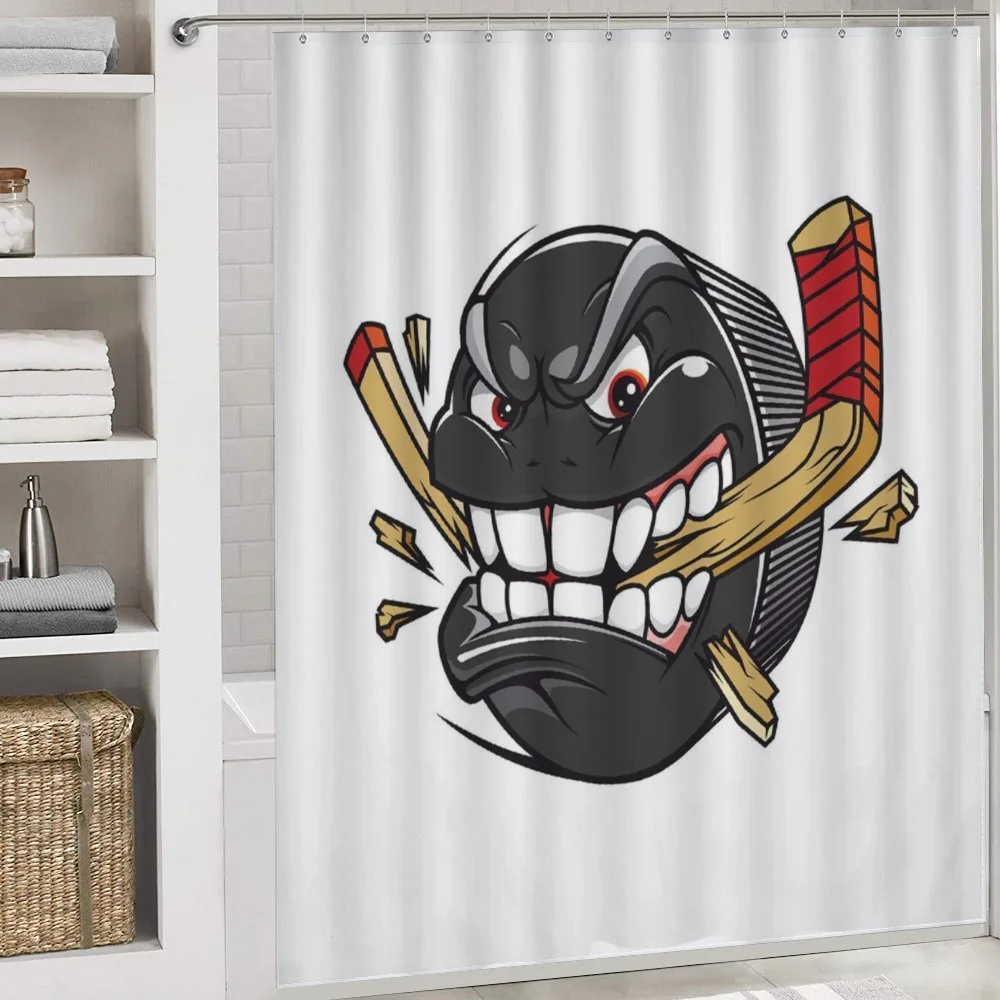 Cartoon Puck Bites Stick — Detail 4