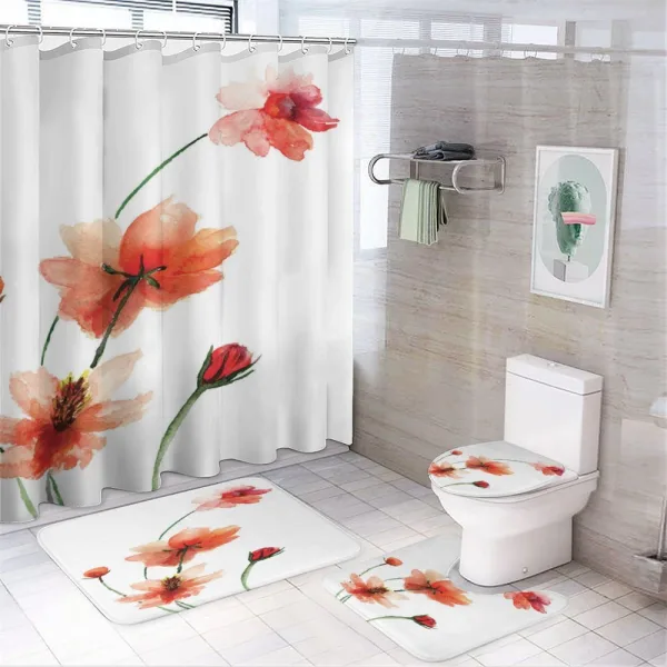 Colorful Wildflowers on a shower curtain