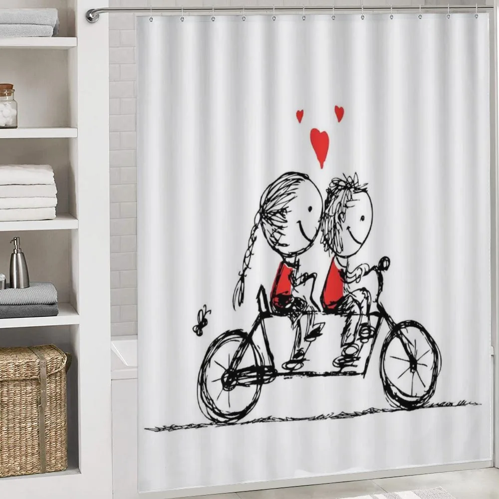 Couple Cycling Together — Detail 4