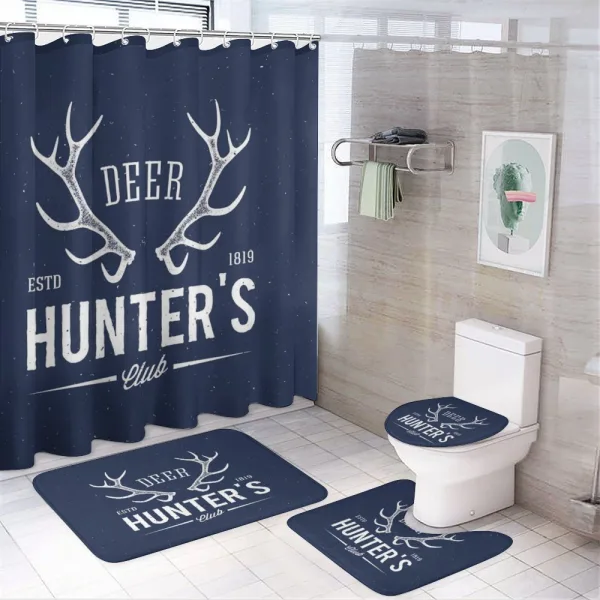 Deer Hunter Club on a shower curtain