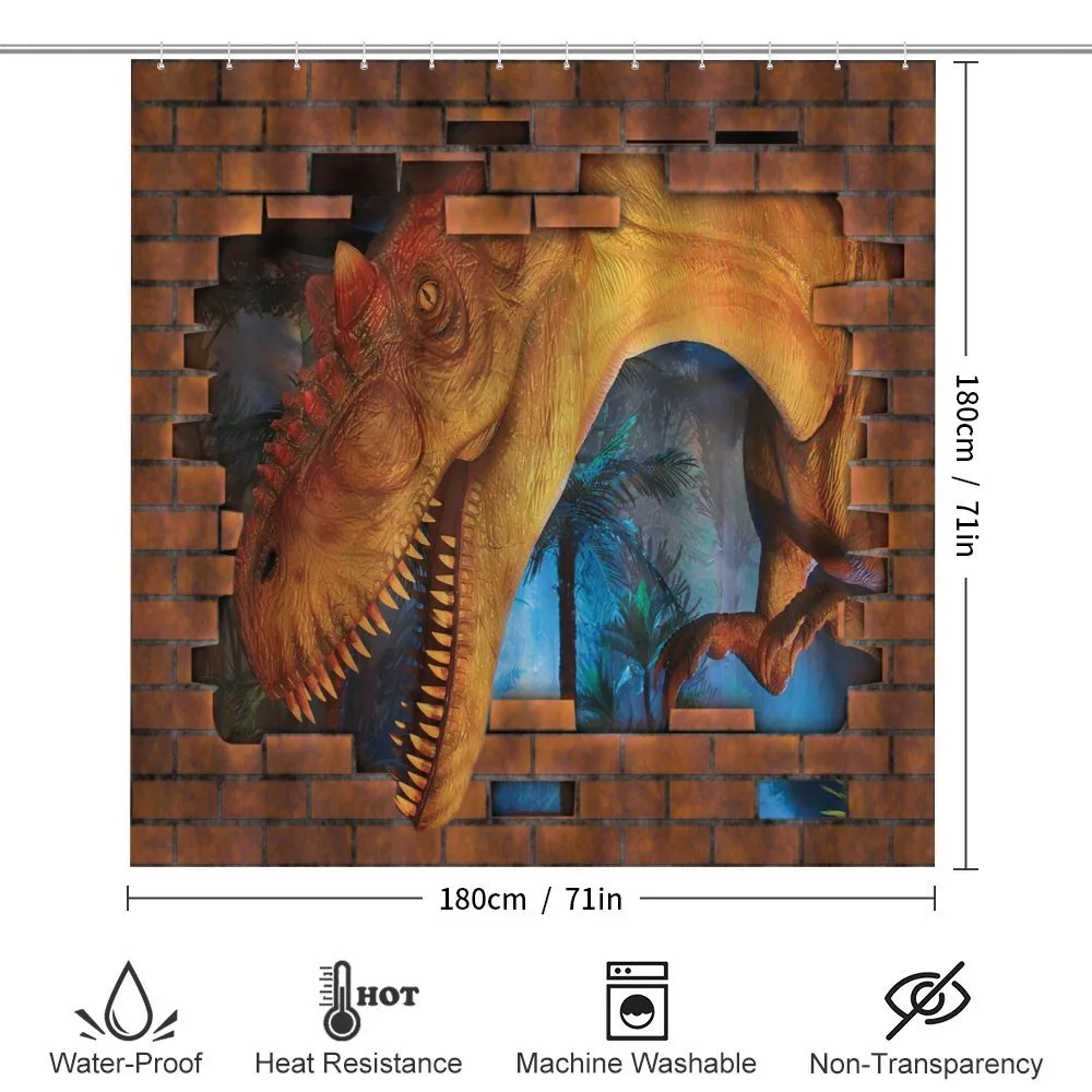 Dino Breaks Brick Wall — Detail 2