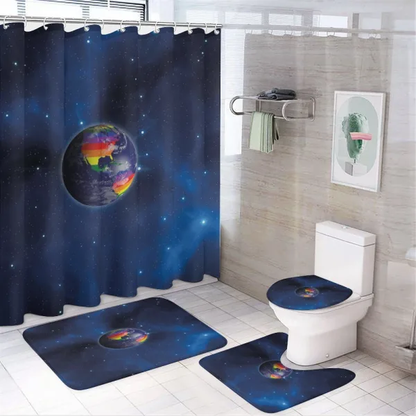 Earth LGBT Colors on a shower curtain
