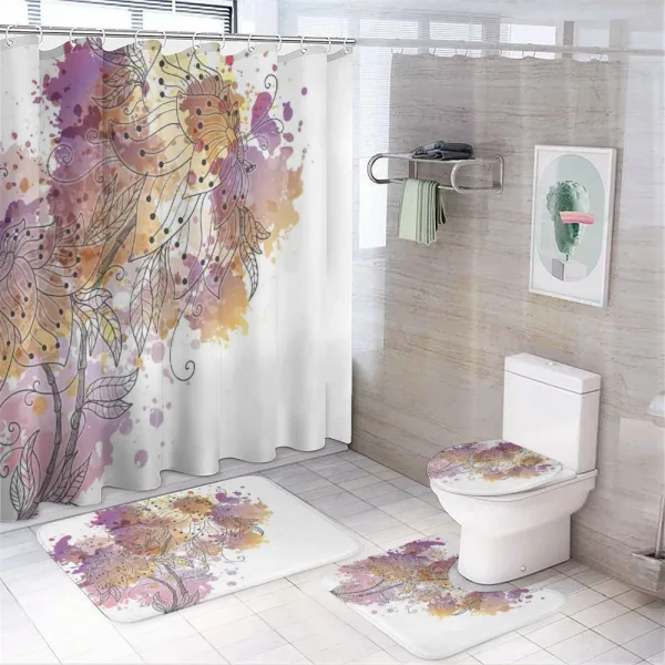 Flourishing Orchids on a shower curtain