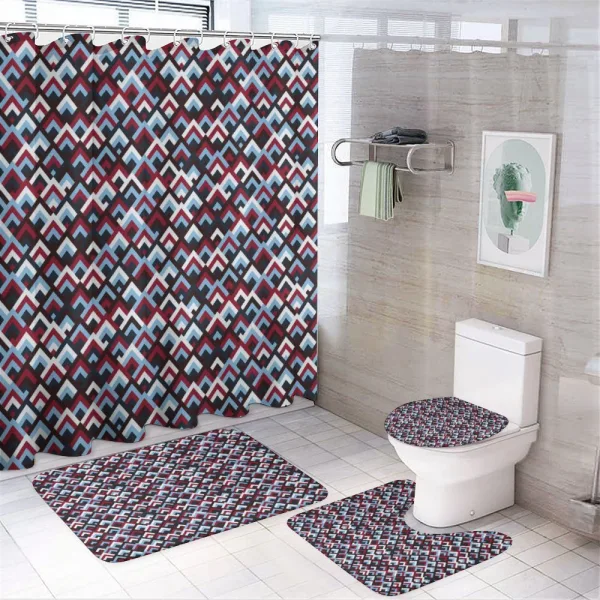 Geometric Triangle Shape on a shower curtain