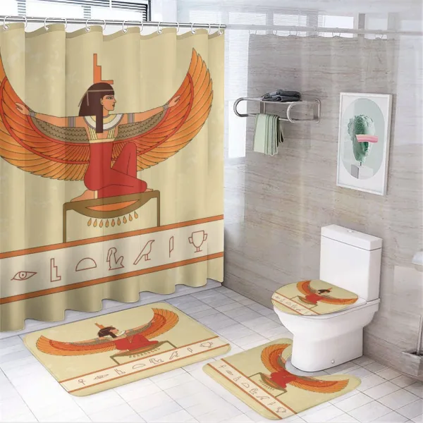 Historical Myth Woman Wing on a shower curtain