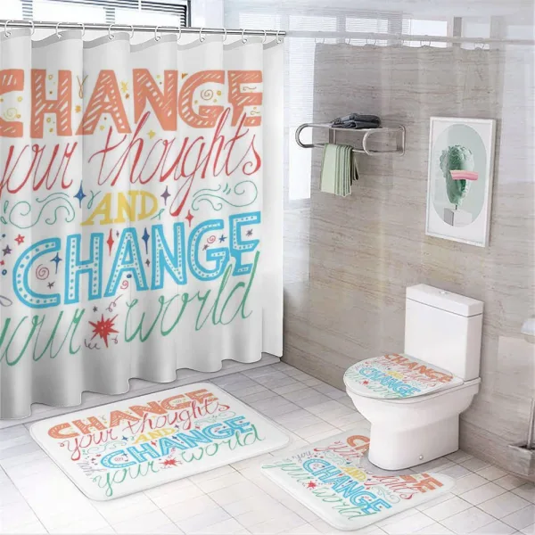Inspirational Resilience on a shower curtain