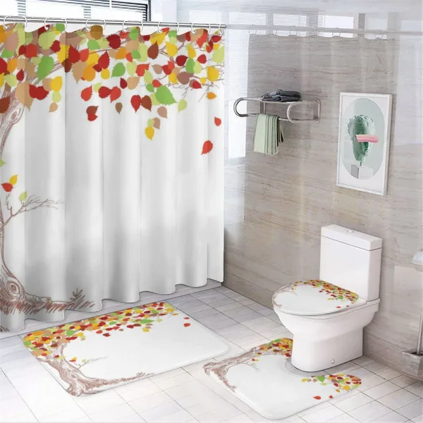 Mother Earth Theme Trees on a shower curtain