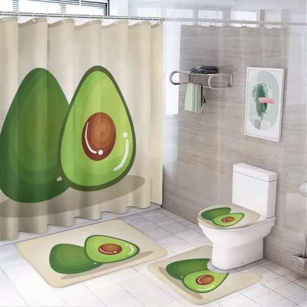 Organic Freshness Theme on a shower curtain