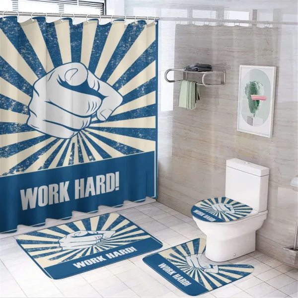Pointing Finger on a shower curtain
