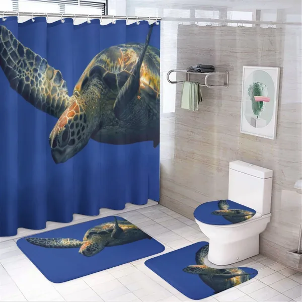 Sea Animal Swimming on a shower curtain