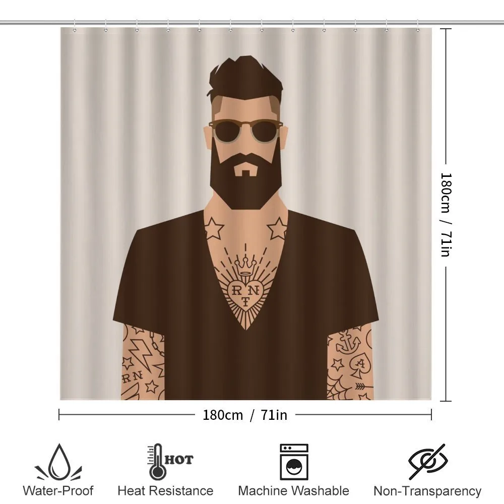 Tattooed Hipster Cartoon — Detail 2